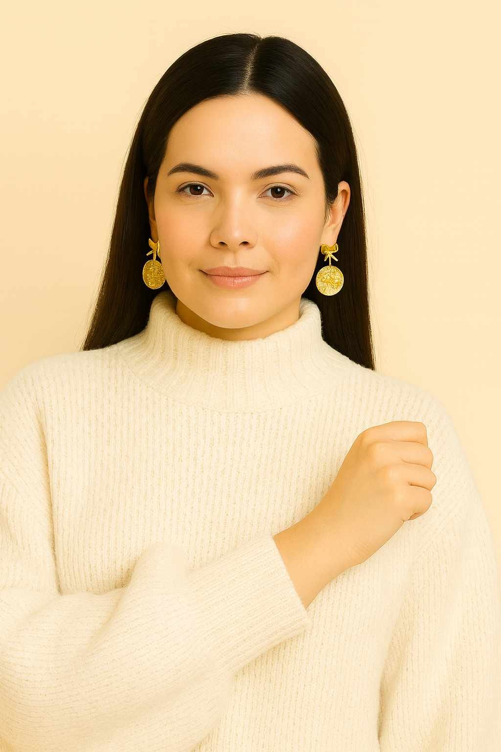 Boucle d'oreilles Golden Crystal