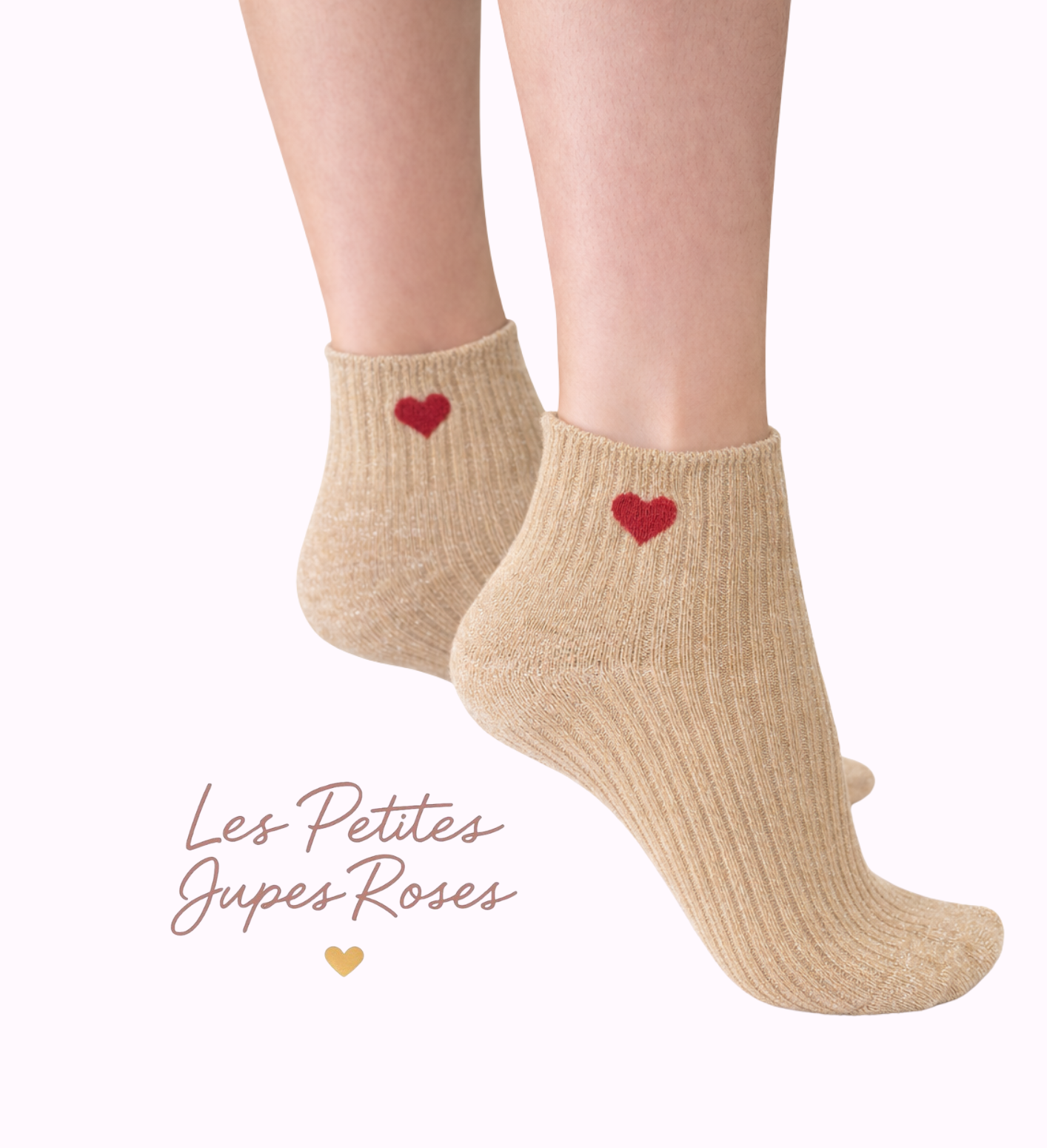 Chaussettes à paillettes « Coeur »