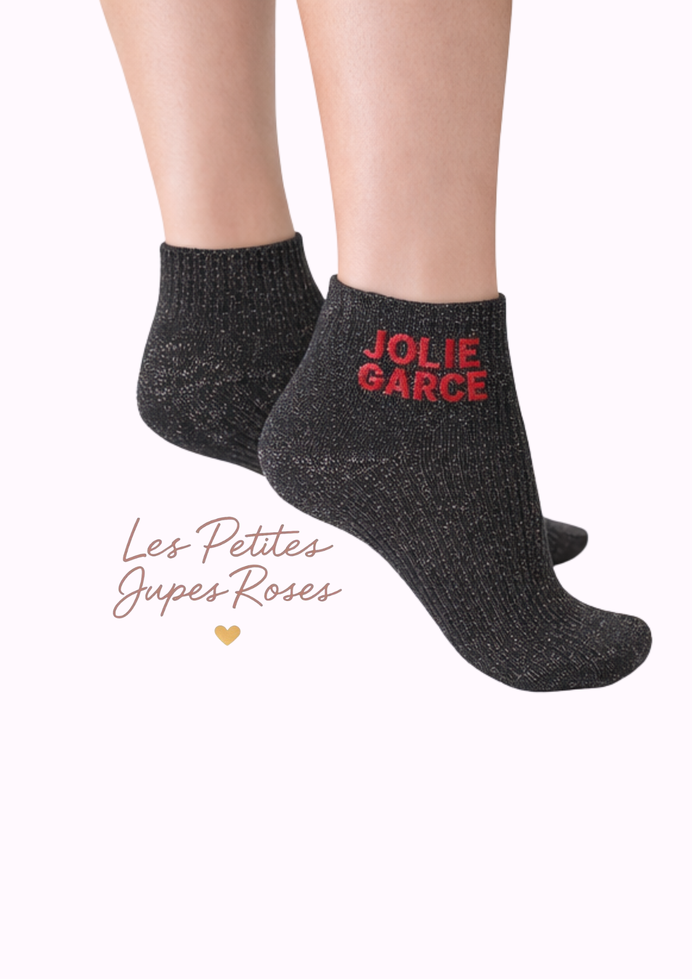 Chaussettes à paillettes « Jolie garce »