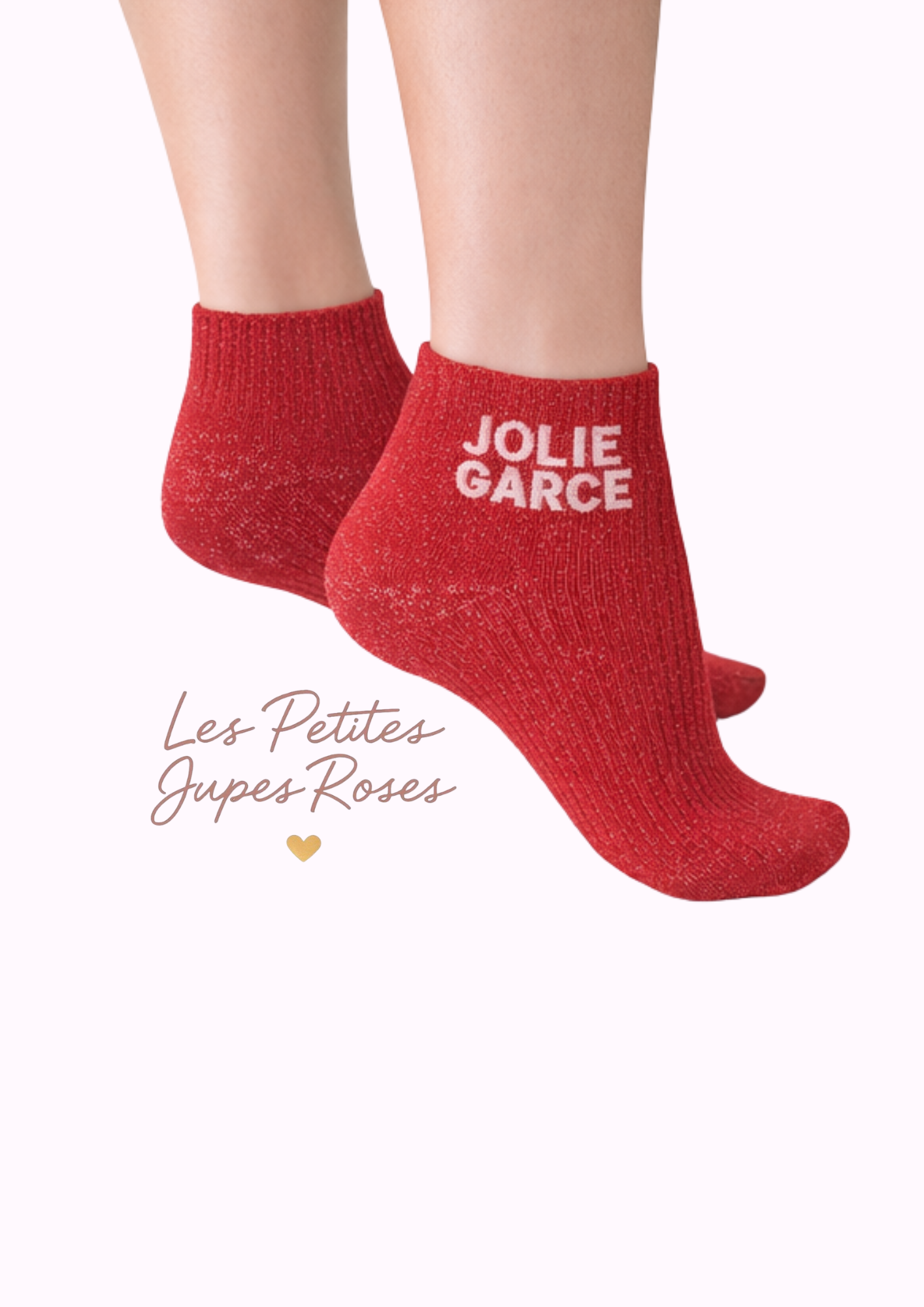 Chaussettes à paillettes « Jolie garce »
