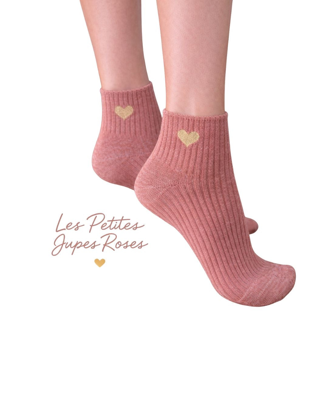 Chaussettes à paillettes « Coeur »