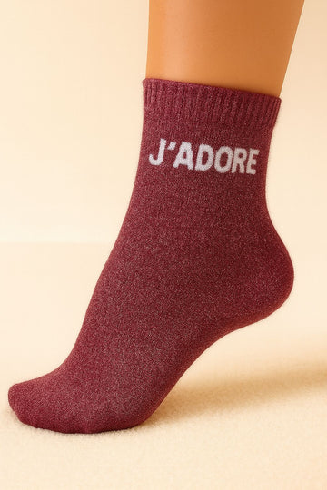 Chaussettes à paillettes J'ADORE