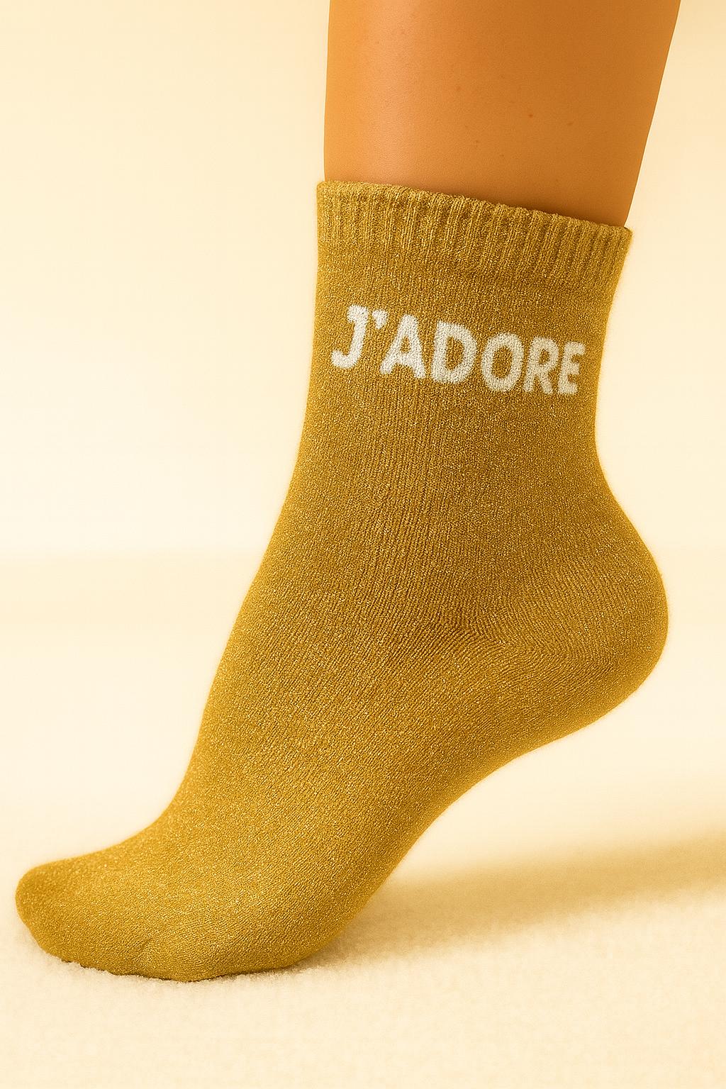 Chaussettes à paillettes J'ADORE